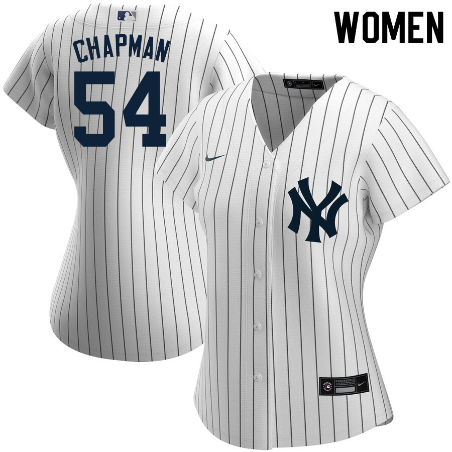 2020 Nike Women #54 Aroldis Chapman New York Yankees Baseball Jerseys Sale-White